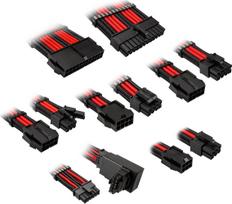 Kolink Kolink Core Pro Braided Cable Extension Kit 12V-2x6 Type 1 - Jet Black/Racing Red | COREPRO-EK-12VT1-BRD | 5999094005716