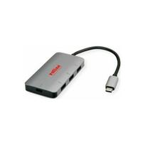 Roline Koncentrator USB 3.2 Gen 1, 3-drożny, kabel połączeniowy typu C (PD+Data) | 14.02.5038 | 7630049611788