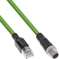 InLine InLine® Industrial network cable, M12 8-pin X-coded to RJ45 plug, Cat.6A PUR 10m | 40610 | 4043718318728