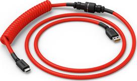 Glorious Glorious GMMK Coiled Cable Crimson Red, Spiralkabel, USB-C/USB-A - rot/Black | GLO-KB-ACC-CBL-COIL-CRED | 810069978963