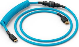 Glorious Glorious GMMK Coiled Cable Electric Blue, Spiralkabel, USB-C/USB-A - hellblau/Black | GLO-KB-ACC-CBL-COIL-EBLU | 810069979014