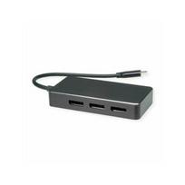 Adapter AV Value VALUE Adapter USB typu C -DP Multistream, 3x DP, 4K, M/F | 12.99.1032 | 7630049672413