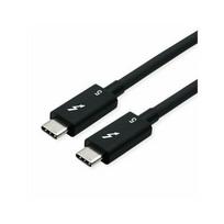 Kabel USB Roline Thunderbolt - Thunderbolt 0.8 m Black (11.02.9111) | 11.02.9111 | 7630049674929