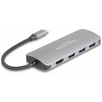Delock DELOCK 7 Port USB 10Gbps Hub und 4K HDMI Ausgang mit USB Type-C Anschluss und PD 3.0 90 Watt | 64323 | 4043619643233