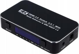 Pawonik SWITCH HDMI 2.0 4x1 PRZEŁĄCZNIK UHD 4K HDCP HDR | 131 JL-4K0401A | 5903684260966