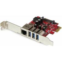 StarTech PCIe x1 - 3x USB 3.0 + Ethernet (PEXUSB3S3GE) | PEXUSB3S3GE | 0065030860796