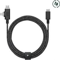 Kabel USB Native Union USB-C - USB-C + Lightning 2.4 m Black (BELT-PROCCL-COS-NP) | BELT-PROCCL-COS-NP | 4895200477150