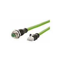 Metz Kabel połączeniowy METZ CONNECT M12 żeński-RJ45 męski, 8-biegunowy, kodowany X, przelotowy, 2 m | 4251122182969 | 4251122182969