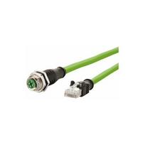 Metz Kabel połączeniowy METZ CONNECT M12 żeński-RJ45 męski, 8-stykowy, kodowany X, przelotowy, 1 m | 4251122182952 | 4251122182952