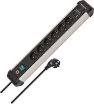 Listwa zasilająca Brennenstuhl Premium Alu-Line 6 gniazd 3 m czarno-srebrna (1391030611) | 1391030611 | 4007123694570