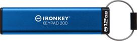 Kingston 512GB IronKey Keypad 200 Encrypted USB Flash Drive Metal USB 3.2 Gen1 | IKKP200/512GB | 740617345476