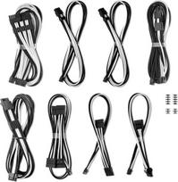 CableMod CableMod C-Series Pro ModMesh Sleeved 12V-2x6 12VHPWR Dual StealthSense Cable Kit for Corsair RMi, RMx (Black Label) - Black/wei | CM-PCSR-16X2KIT-NKKW-R-SS | 703670116384