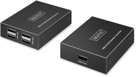 Digitus Category 6 UTP USB 2.0 Extender up to 150m, 4× USB-A up to 480Mbps, 1× RJ45 (Gigabit Ethernet) - Kit (Receiver/Transmitter) | DA-73120 | 4016032502104