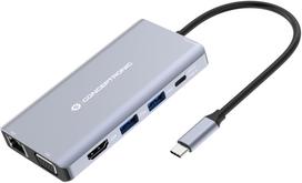CONCEPTRONIC 10-1 Dock USB-C->HDMI,2xUSB-A,GbE,+ 25cm gr | DONN20G | 4015867237861
