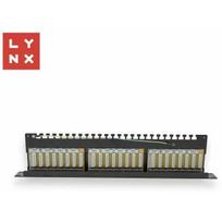 Lynx CS LYNX 19" patch panel 24-port, STP Cat6a, 50µ, stíněný, černý | LX-24-STP6A-BK | 8591205723648