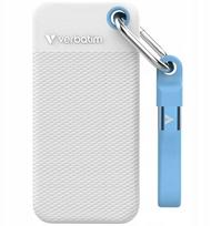 Zewnętrzny Verbatim Pocket SSD 2TB USB-C 3.2 gen.2 biały-jasnoniebieski 32321 | 32321 | 023942323211