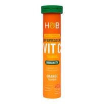 H&B HIGH STRENGTH Vitaminas C 1000 MG, 20 šnypščiųjų tablečių
