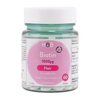 H&B Biotinas 1000 µg plaukams, 60 tablečių