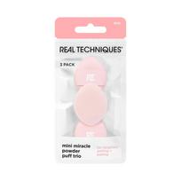 REAL TECHNIQUES MINI MIRACLE PUFF TRIO makiažo kempinėlės (3 vnt.)