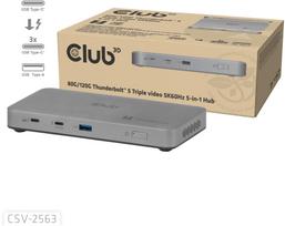 Club 3D CSV-2563 5-1 Thunderbolt™ 5 Hub 5K60Hz Thunderbolt™ Share zertifiziert 180W | CSV-2563 | 8719214473495