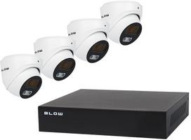 Blow Zestaw monitoringu PoE BLOW 4x5MP 1TB BL-KI5T4/PoE/1TB 4x kamery kopułowe 5MP dysk HDD1TB | 5900804144465 | 5900804144465