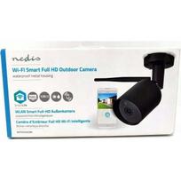 Kamera IP Nedis Nedis WiFi Smart Outdoor IP-camera | Full HD | Metalen behuizing | Waterdicht (IP65) Pocisk Kamera bezpieczeństwa IP Zewnętrzna 1920 x 1080 px Sufit / Ściana | WIFICO40CBK | 5412810331062