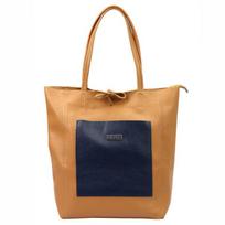 Rankinė moterims MiaMore 01-060 DOLLARO - Camel, navy blue, Raudona + ruda (camel)