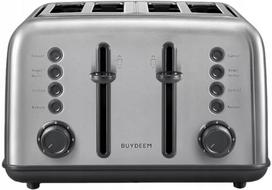 Toster BUYDEEM Toster na 4 kromki, model DT640E, kolor Stal nierdzewna, EU | 6950386607574 | 6950386607574