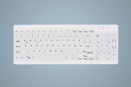 Cherry AKTIVE KEY Hygiene Compact Ultraflat Keyboard with Nu | AK-C7012F-U1-W/GE | 7061112490373