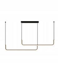 Patinar 2 Led pakabinama linijinė lempa 24w, 3000k, juoda, 120 cm