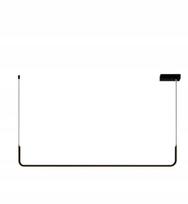 Patinar Led linijinė pakabinama lempa 90 cm, 12w, 3000k, juoda