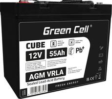 Green Cell Battery AGM VRLA 12V 55Ah IP54 | AGM12V55AH-J | 5904326375741