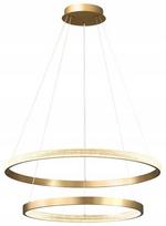 Zing Ring Led šviestuvas 60cm, dvigubas, aukso spalvos