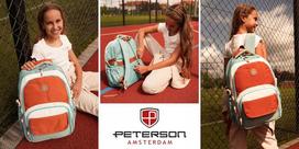Peterson mokyklinė kuprinė paaugliams, didelė, patogi, vandeniui atspari