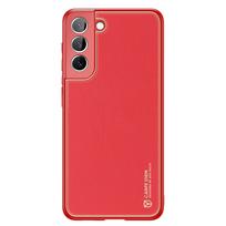 Dux Ducis Yolo elegantiška apranga iš ekologiškos odos Samsung Galaxy S22 + (S22 Plus) raudona