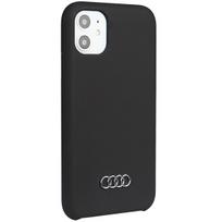 Audi silikono dėklas iPhone 11 / Xr 6.1" juodas/juodas kietasis dėklas AU-LSRIP11-Q3/D1-BK