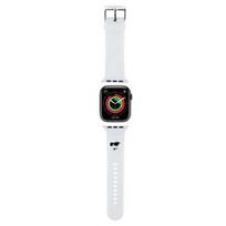 Karl Lagerfeld 3D Guma Choupette Galvos Diržas Apple Watch 42/44/45/49mm - Balta