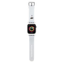 Karl Lagerfeld 3D guminė Karl galvos apyrankė Apple Watch 42/44/45/49mm - balta