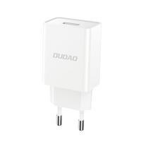 Dudao A4EU USB-A 2.1A sieninis įkroviklis - baltas + USB-A - Lightning kabelis