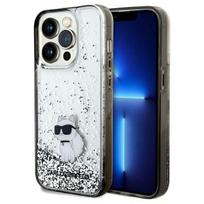Karl Lagerfeld Liquid Glitter Choupette dėklas iPhone 14 Pro - skaidrus