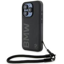 BMW Signature odinė žodų ženklo virvelė iPhone 15 Pro - juoda