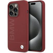 BMW silikono didelis logotipas MagSafe dėklas iPhone 15 Pro - raudonas
