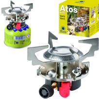 Dujos stovyklų viryklė su dujų kasetėmis (sriegiu arba vožtuvu) ATOS su pjezo uždegimu 1.8kW