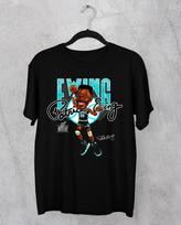 Patrick Ewing krepšinio juodi marškinėliai trumpomis rankovėmis Visų dydžių S iki 5XL JJ4348 4XL