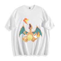 Charizard liepsnos marškinėliai - Epinis Pokémon drakonas Unisex marškinėliai 2XL