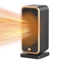 Elektrinis šildytuvas 500W PTC keramikinis mažo triukšmo greitas šildymas nešiojamas asmeninis šildytuvas ventiliatorius su 30 laipsnių KTY EU Plug juoda