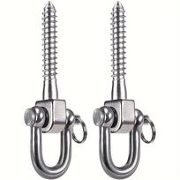 2 vnt. Didelio stiprumo metalinių sūpynių kablių rinkinys | | Metalas | Patvarus, atsparus rūdims, lengvai montuojamas | Bokso smėlio maišams, jogos hamakams 2pcs