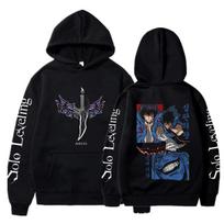 Vyriškas Solo Leveling Harajuku Hoodie Ruduo Žiema Streetwear Vyrams Moterims Ilgomis Rankovėmis Drabužiai Laisvi Su Gobtuvu Džemperiai S