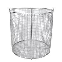 Nerūdijančio plieno instrumentų sterilizavimo krepšelio dėklas Laboratorijos reikmenys su rankena Apvalus 150x150x150mm