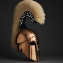 Korintinė šalmas Senovės graikų kario šarvai Cosplay, LARP, Dekoras Kolekcionieriams Rankų darbo Bronzos replika Dovana